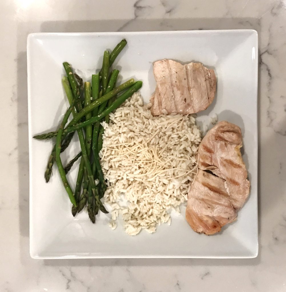 chicken rice asparagus - Living with Hypoglycemia & Vasovagal Syncope by popular New Jersey fitness blogger Fit Mommy in Heels