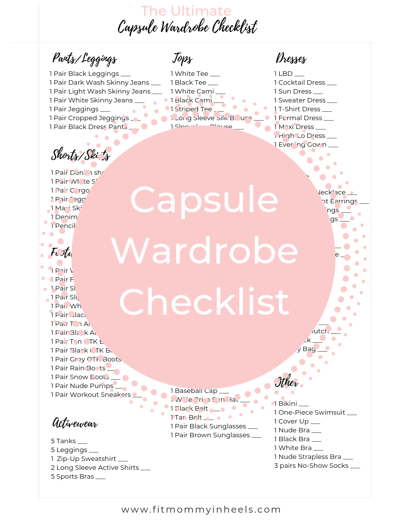 capsule wardrobe checklist