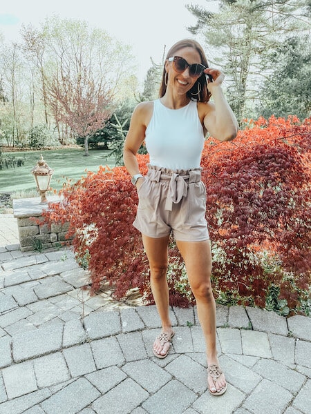 How To Wear Paperbag Shorts In Summer: 9 Outfit Ideas | Fit Mommy In Heels