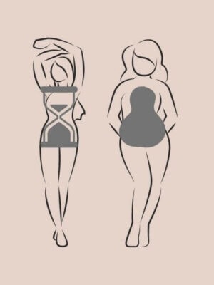 bottom hourglass body vs pear