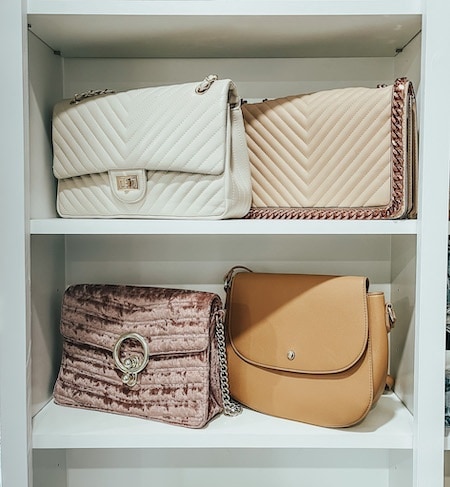 purses organized by size