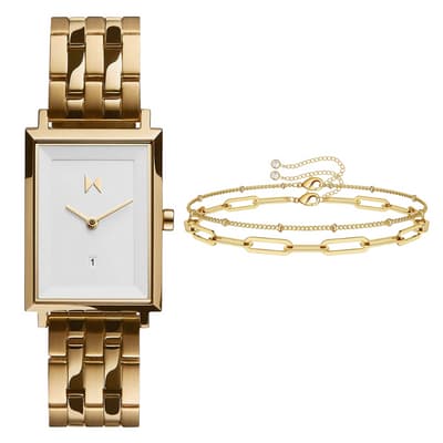 gold watch and gold bracelets