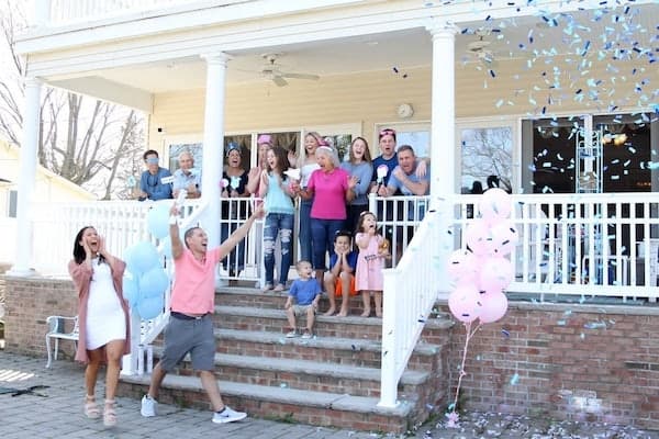Gender Reveal With Confetti Cannon Roulette