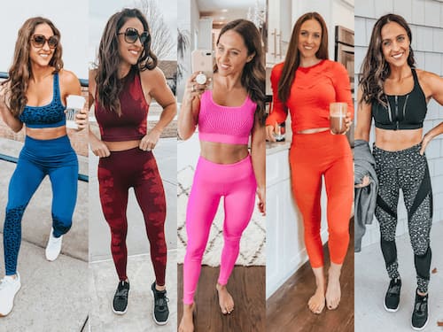 woman wearing fabletics workout sets