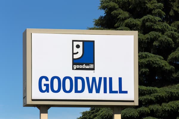 A Goodwill billboard sign.
