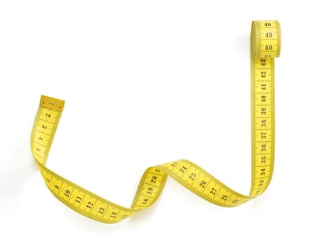 A flexible yellow measuring tape.