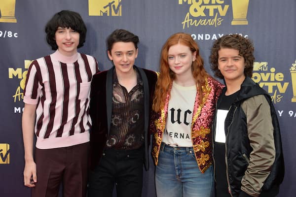 The cast from the show "Stranger Things".