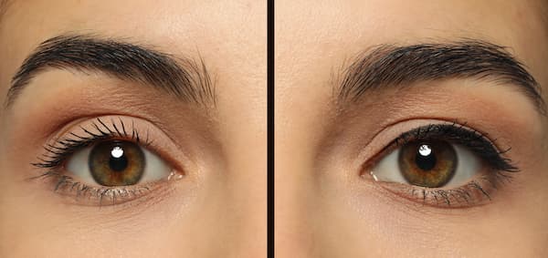 before and after permanent eyeliner.